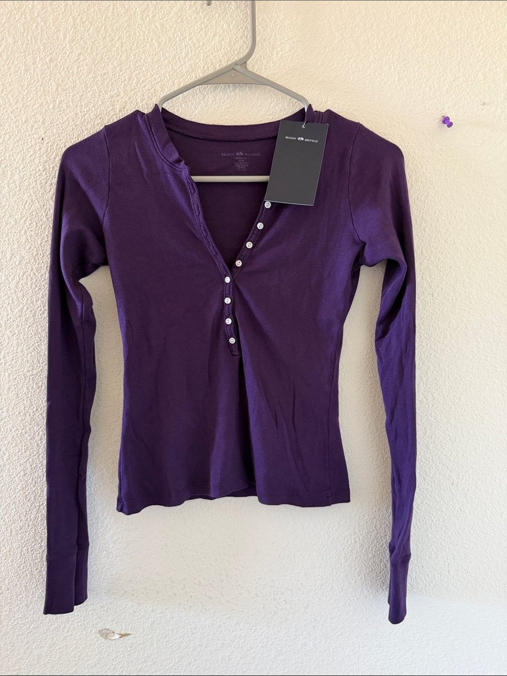 Brandy Melville  Deep Purple Annabelle  Top